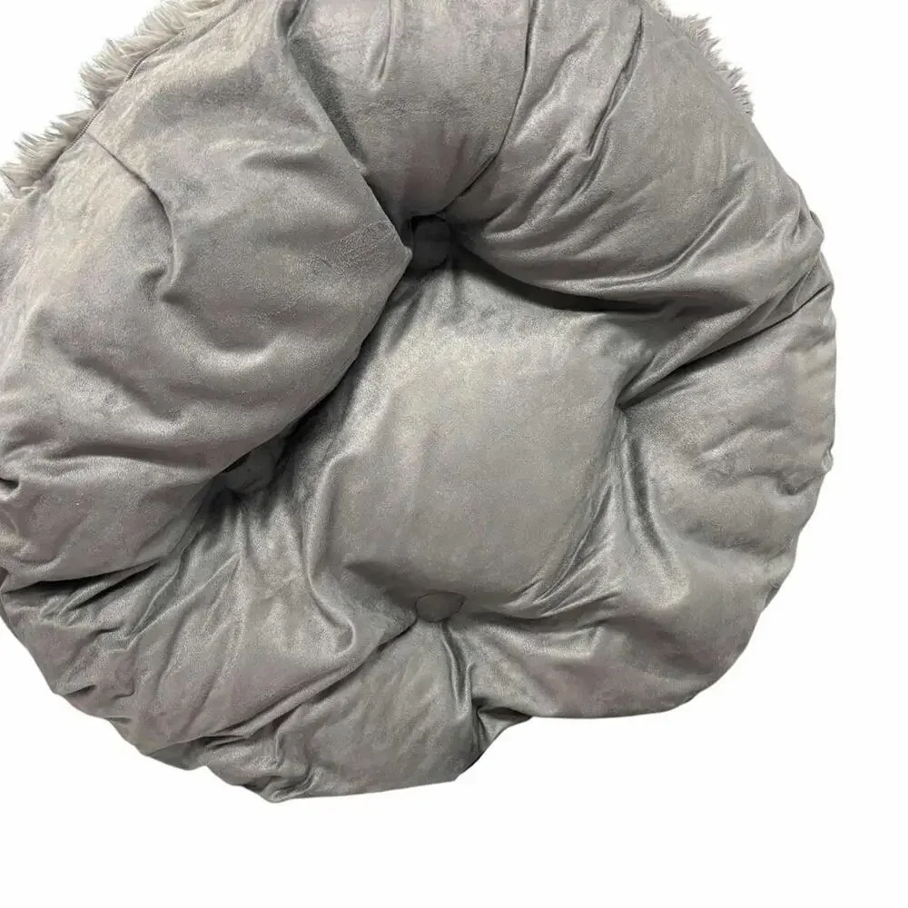 Calming Shag Fur Donut Cuddler Cat & Dog Bed 23